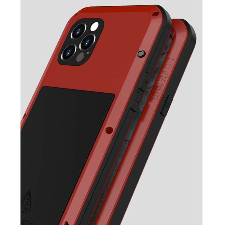 For iPhone 12 Pro LOVE MEI Metal Shockproof Life Waterproof Dustproof Protective Case(Black) - iPhone 12 / 12 Pro Cases by LOVE MEI | Online Shopping South Africa | PMC TechLife | Buy Now Pay Later Mobicred