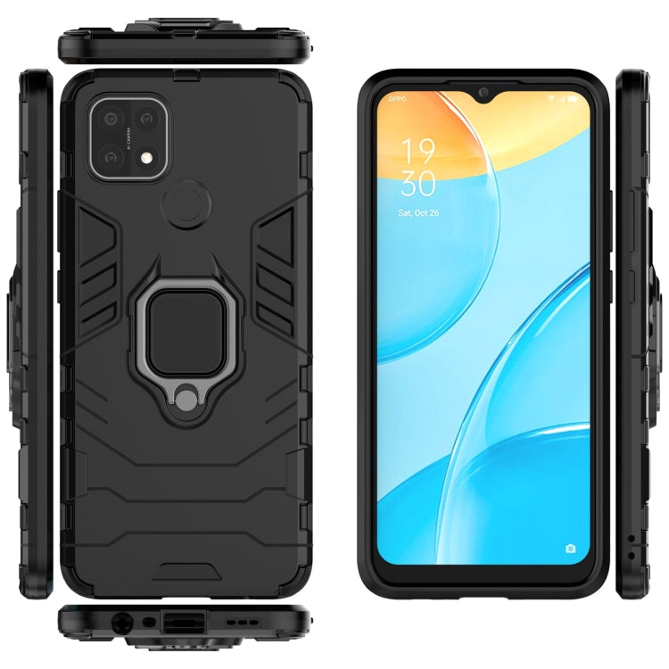 For OPPO A15 PC + TPU Shockproof Protective Case with Magnetic Ring Holder(Black) - OPPO Cases by PMC Jewellery | Online Shopping South Africa | PMC Jewellery | Buy Now Pay Later Mobicred