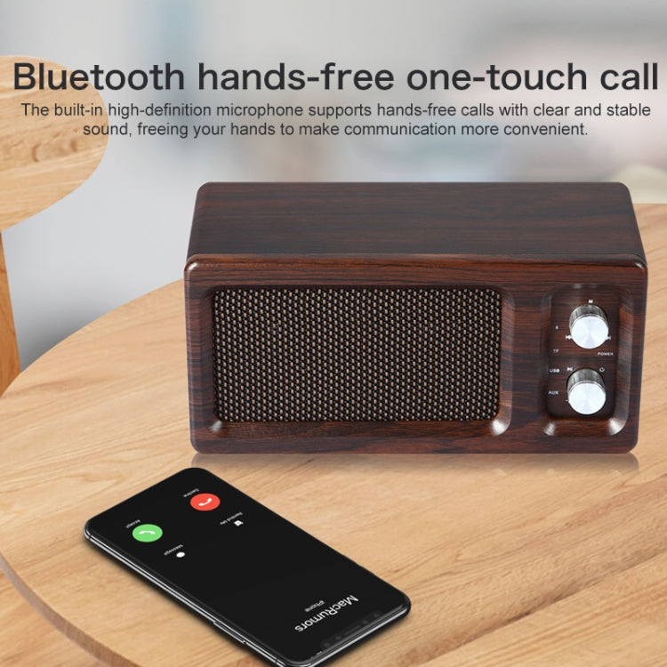 D60 Subwoofer Wooden Bluetooth 4.2 Speaker, Support TF Card & 3.5mm AUX & U Disk Play(Yellow) - Desktop Speaker by PMC Jewellery | Online Shopping South Africa | PMC Jewellery | Buy Now Pay Later Mobicred