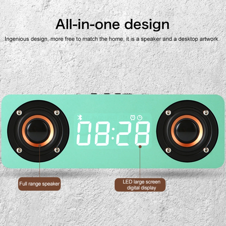 M5 Subwoofer Wooden Bluetooth 4.2 Speaker, Support TF Card & 3.5mm AUX & FM(Graffiti Color) - Desktop Speaker by PMC Jewellery | Online Shopping South Africa | PMC Jewellery | Buy Now Pay Later Mobicred