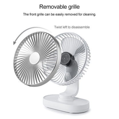 D77 4W Micro USB & USB-C / Type-C Rechargeable Portable Four-speed Adjustable Automatic Head Shaking Desktop Fan(Pink) - Electric Fans by PMC Jewellery | Online Shopping South Africa | PMC Jewellery | Buy Now Pay Later Mobicred