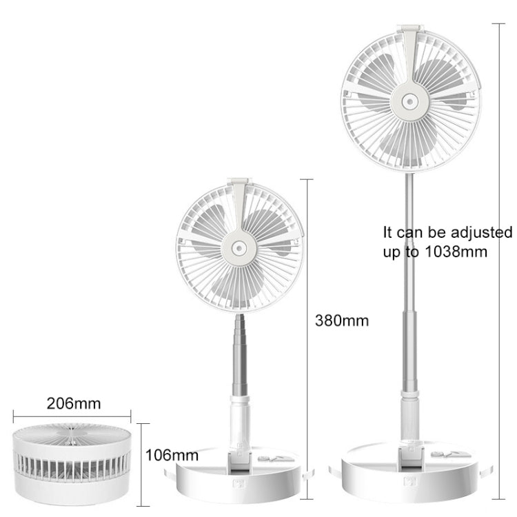 Humidifying and Moisturizing Spray Fan USB Charging Desktop Portable Folding Fan (White) - Electric Fans by PMC Jewellery | Online Shopping South Africa | PMC Jewellery | Buy Now Pay Later Mobicred