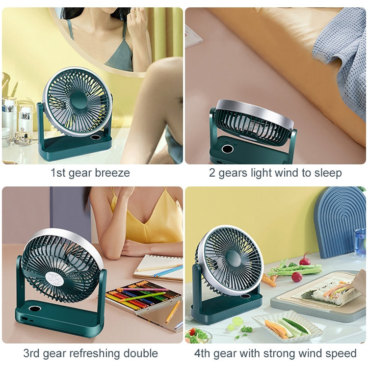 F701 Desktop Electric Fan with LED Display (White) - Electric Fans by PMC TechLife | Online Shopping South Africa | PMC TechLife | Buy Now Pay Later Mobicred
