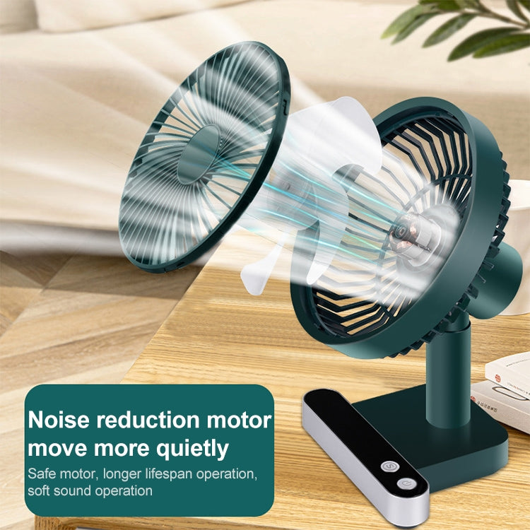 F702 Automatic Shaking Desktop Electric Fan with LED Display (White) - Electric Fans by PMC TechLife | Online Shopping South Africa | PMC TechLife | Buy Now Pay Later Mobicred