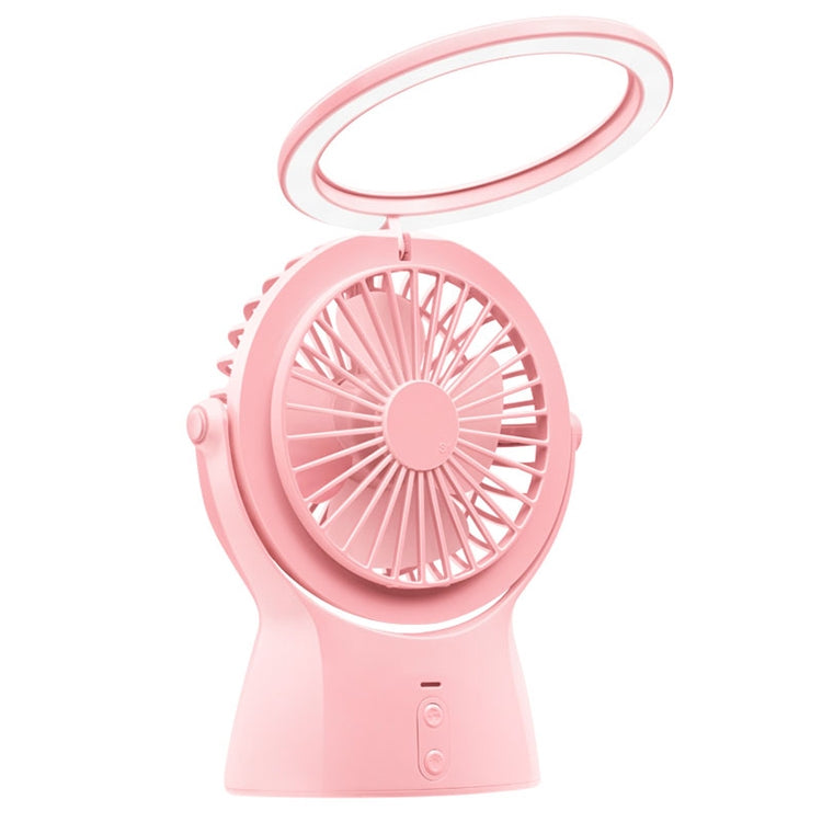 S1 Multi-function Portable USB Charging Mute Desktop Electric Fan Table Lamp, with 3 Speed Control (Pink) - Electric Fans by PMC Jewellery | Online Shopping South Africa | PMC Jewellery | Buy Now Pay Later Mobicred