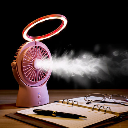 S1 Multi-function Portable USB Charging Mute Desktop Electric Fan Table Lamp, with 3 Speed Control (Pink) - Electric Fans by PMC Jewellery | Online Shopping South Africa | PMC Jewellery | Buy Now Pay Later Mobicred