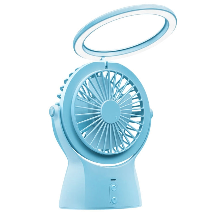 S1 Multi-function Portable USB Charging Mute Desktop Electric Fan Table Lamp, with 3 Speed Control (Sky Blue) - Electric Fans by PMC Jewellery | Online Shopping South Africa | PMC Jewellery | Buy Now Pay Later Mobicred