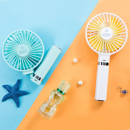 S2 Portable Foldable Handheld Electric Fan, with 3 Speed Control & Night Light (Mint Green) - Electric Fans by PMC Jewellery | Online Shopping South Africa | PMC Jewellery | Buy Now Pay Later Mobicred