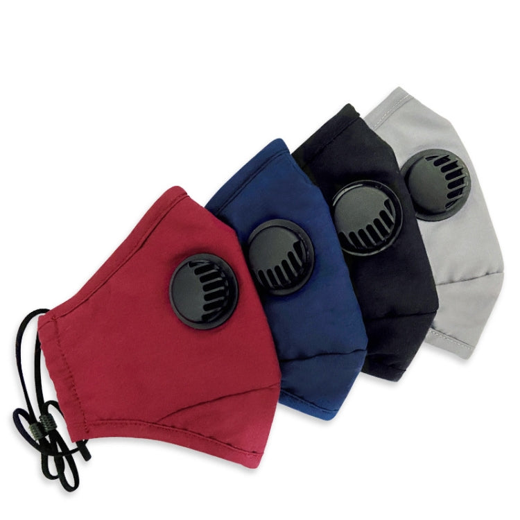For Men Women Washable Replaceable Filter Breath-Valve PM2.5 Dustproof Face Mask(Black) - Protect Case by PMc TechLife | Online Shopping South Africa | PMc TechLife | Buy Now Pay Later Mobicred