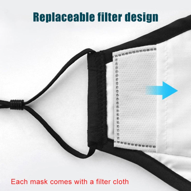 For Men Women Washable Replaceable Filter Breath-Valve PM2.5 Dustproof Face Mask(Black) - Protect Case by PMc TechLife | Online Shopping South Africa | PMc TechLife | Buy Now Pay Later Mobicred