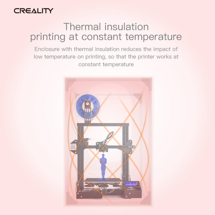 Creality 3D Printer Flame Retardant Aluminum Foil Cloth Protective Cover for Ender-3, Medium Size: 72x76x65cm - Parts by Creality | Online Shopping South Africa | PMC Jewellery | Buy Now Pay Later Mobicred