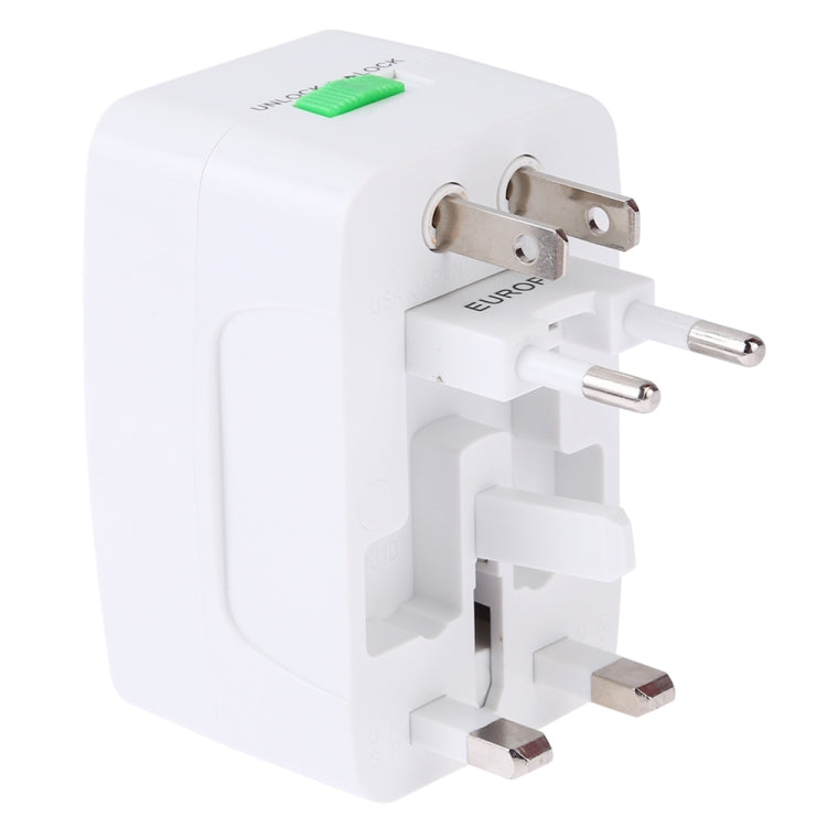 110-250V Multi-function Travel Universal Converter with Dual USB Interfaces, EU / UK / US / AU Plug(White) - USB Charger by PMC Jewellery | Online Shopping South Africa | PMC Jewellery | Buy Now Pay Later Mobicred