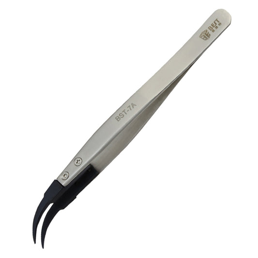 BEST BST-7A  Curved Head Tweezers for Mobile Phone / Computer Repair - Tweezers by BEST | Online Shopping South Africa | PMC Jewellery | Buy Now Pay Later Mobicred