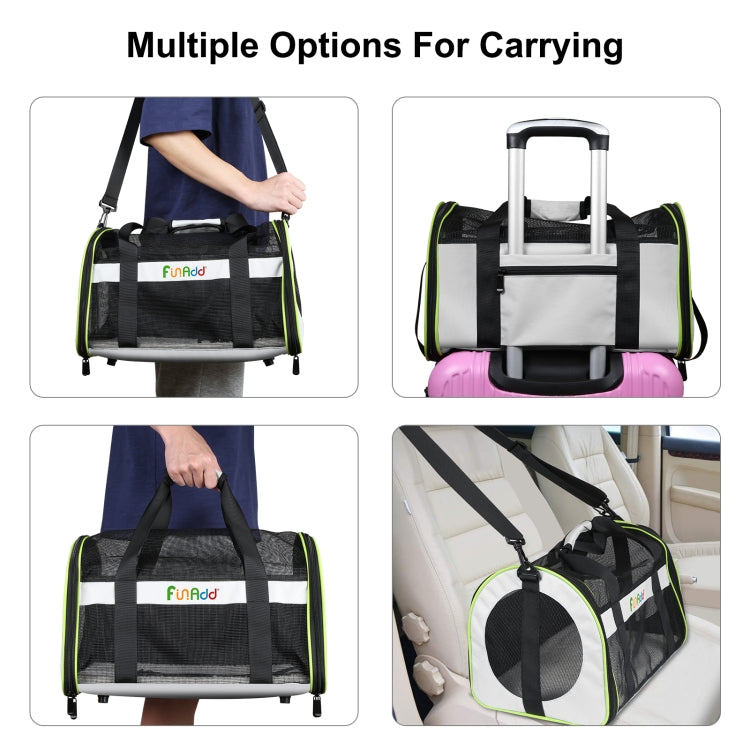 FUNADD Pet Travel Carrier Bag Shoulder Foldable Tote Bag(Grey) - Pet Storages & Bags by FunAdd | Online Shopping South Africa | PMC TechLife | Buy Now Pay Later Mobicred