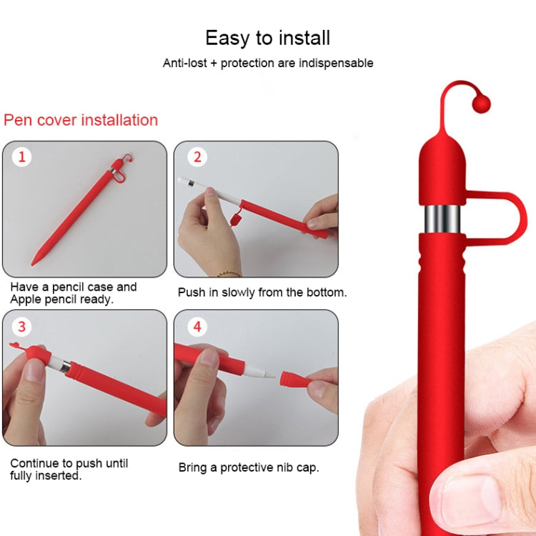 Apple Pen Cover Anti-lost Protective Cover for Apple Pencil (Rose Red) - Pencil Accessories by PMC Jewellery | Online Shopping South Africa | PMC Jewellery | Buy Now Pay Later Mobicred