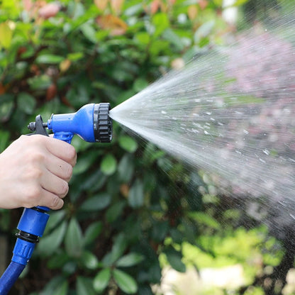 10-30m Telescopic Pipe Expandable Magic Flexible Garden Watering Hose with Spray Gun Set(Blue) - Watering & Irrigation by PMC Jewellery | Online Shopping South Africa | PMC Jewellery | Buy Now Pay Later Mobicred