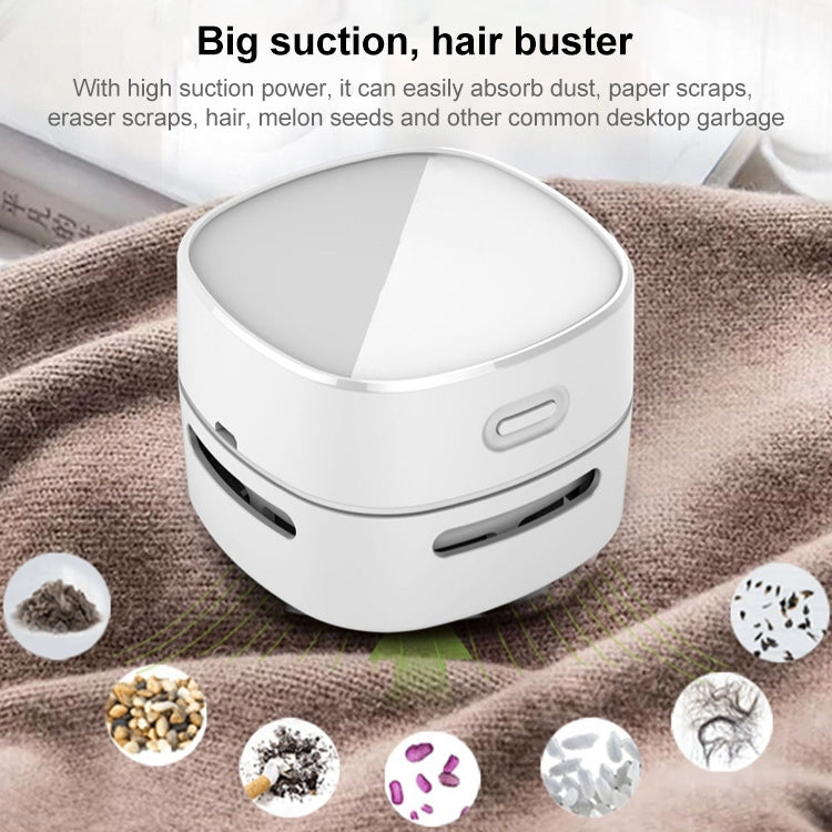 3W Hardcover Battery Style Portable Handheld Wireless Mini Desktop Vacuum Cleaner(White) - Mini Vacuum Cleaner by PMC TechLife | Online Shopping South Africa | PMC TechLife | Buy Now Pay Later Mobicred