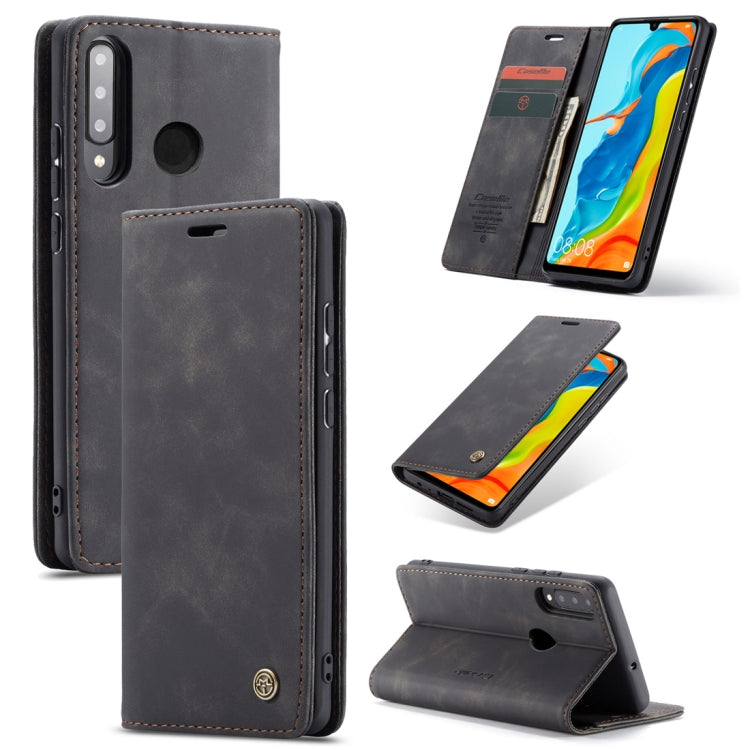 CaseMe-013 Multifunctional Retro Frosted Horizontal Flip Leather Case for Huawei P30 Lite, with Card Slot & Holder & Wallet (Black) - Huawei Cases by CaseMe | Online Shopping South Africa | PMC Jewellery | Buy Now Pay Later Mobicred