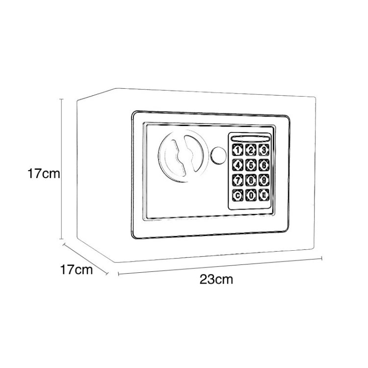 17E Home Mini Electronic Security Lock Box Wall Cabinet Safety Box without Coin-operated Function(Obsidian Black) - Safety Box by PMc TechLife | Online Shopping South Africa | PMc TechLife | Buy Now Pay Later Mobicred