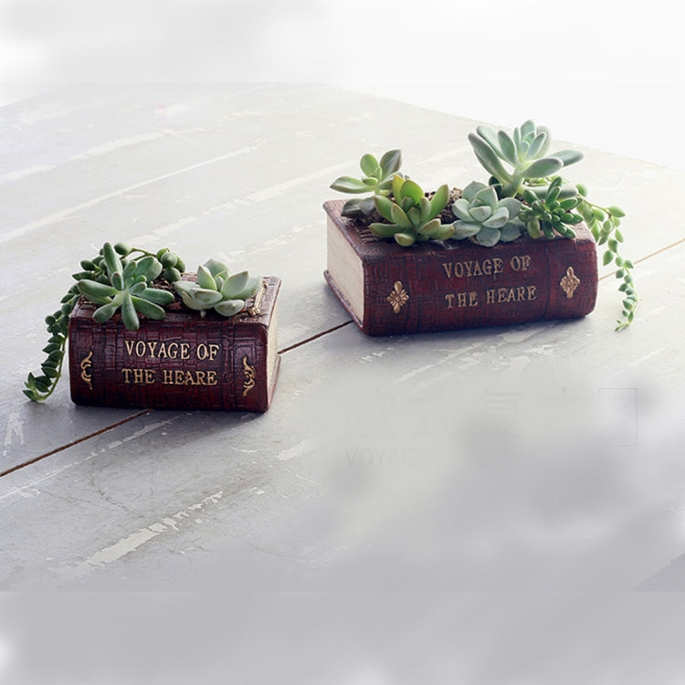 Retro Literature Book Pots Vintage Book Flower Pot Planter for Flower Succulent Cacti Herbs Plant Bed Box Case FlowerPot, Size: 10.5*8*5cm - Flower Pots & Planters by PMC Jewellery | Online Shopping South Africa | PMC Jewellery