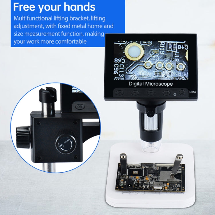 720P 4.3 inch Display Screen HD Industrial Digital Microscope - free shipping - PMC Jewellery - Order now!
