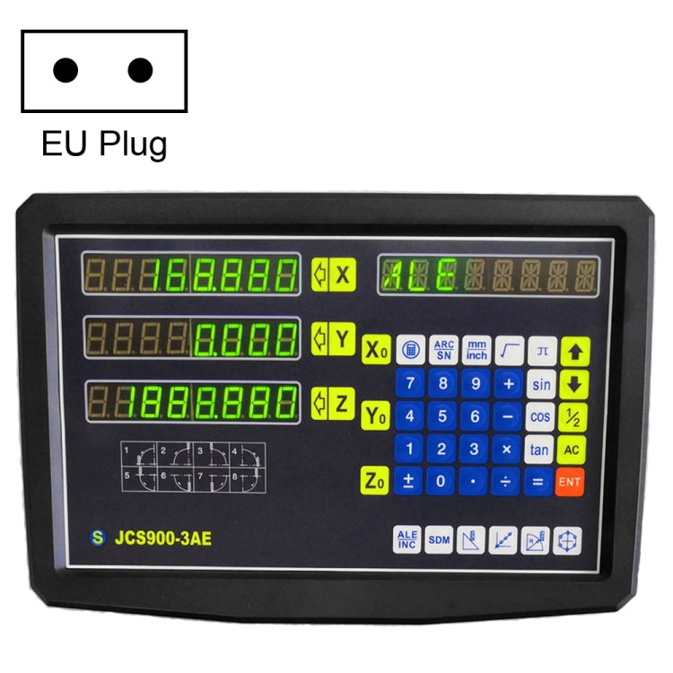 JCS900-3AE Three Axes Digital Readout Display Milling Lathe Machine, EU Plug - Digital Multimeter by PMC Jewellery | Online Shopping South Africa | PMC Jewellery