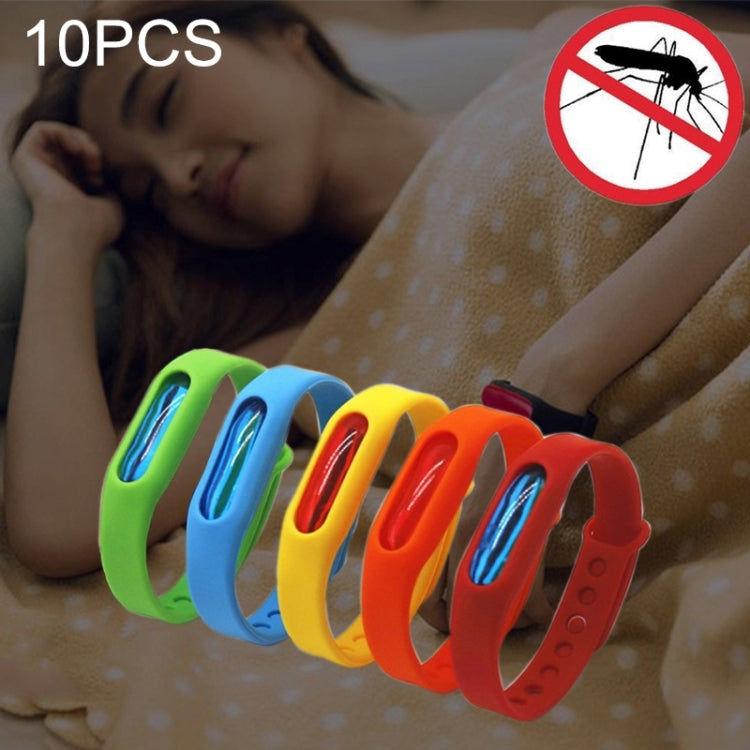 10 PCS Anti-mosquito Silicone Repellent Bracelet Buckle Wristband Bugs Away, Suitable for Children and Adults, Length:23cm, Random Color Delivery - Repellent Wristband by PMC Jewellery | Online Shopping South Africa | PMC Jewellery | Buy Now Pay Later Mobicred