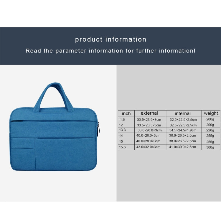 Universal Multiple Pockets Wearable Oxford Cloth Soft Portable Leisurely Handle Laptop Tablet Bag, For 13.3 inch and Below Macbook, Samsung, Lenovo, Sony, DELL Alienware, CHUWI, ASUS, HP (navy) - 13.3 inch by PMC Jewellery | Online Shopping South Africa | PMC Jewellery | Buy Now Pay Later Mobicred