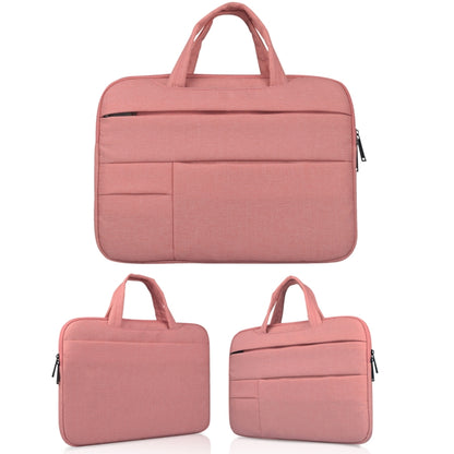 Universal Multiple Pockets Wearable Oxford Cloth Soft Portable Leisurely Handle Laptop Tablet Bag, For 14 inch and Below Macbook, Samsung, Lenovo, Sony, DELL Alienware, CHUWI, ASUS, HP (Pink) - 15 inch by PMC Jewellery | Online Shopping South Africa | PMC Jewellery | Buy Now Pay Later Mobicred