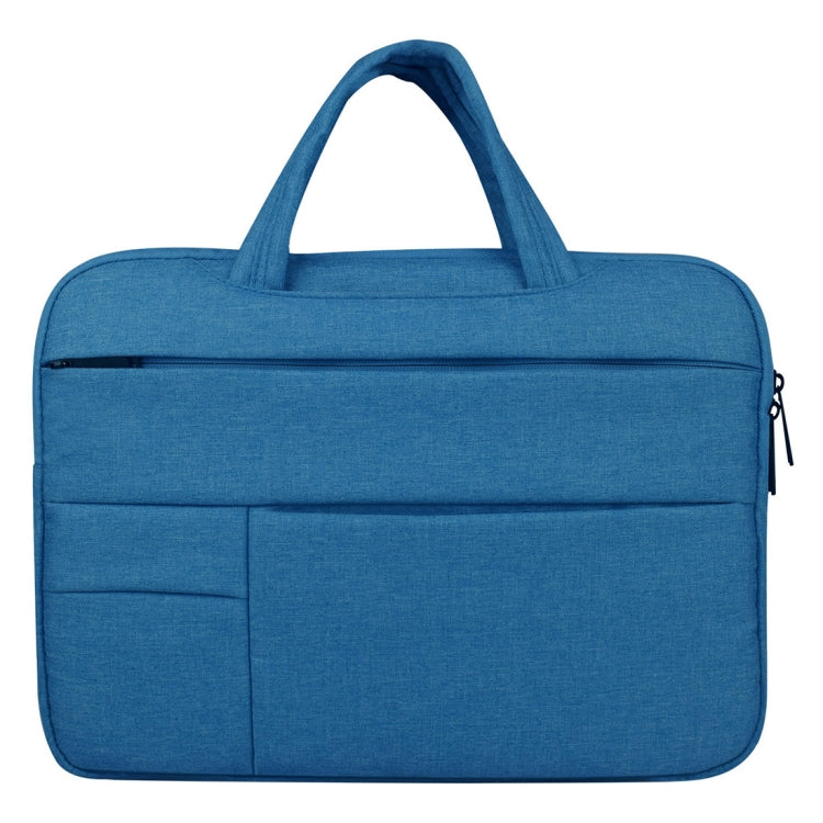 Universal Multiple Pockets Wearable Oxford Cloth Soft Portable Leisurely Handle Laptop Tablet Bag, For 14 inch and Below Macbook, Samsung, Lenovo, Sony, DELL Alienware, CHUWI, ASUS, HP (Blue) - 15 inch by PMC Jewellery | Online Shopping South Africa | PMC Jewellery | Buy Now Pay Later Mobicred