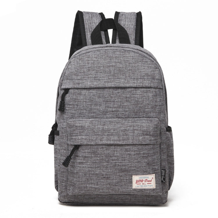 Universal Multi-Function Canvas Cloth Laptop Computer Shoulders Backpack Students Bag for 13-15 inch, Size: 36x25x10cm(Grey) - Backpack by PMC Jewellery | Online Shopping South Africa | PMC Jewellery | Buy Now Pay Later Mobicred