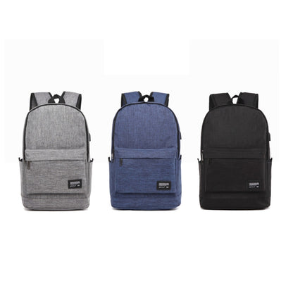 Universal Multi-Function Oxford Cloth Laptop Shoulders Bag Backpack with External USB Charging Port, Size: 45x31x16cm, For 15.6 inch and Below Macbook, Samsung, Lenovo, Sony, DELL Alienware, CHUWI, ASUS, HP(Grey) - Backpack by PMC Jewellery | Online Shopping South Africa | PMC Jewellery | Buy Now Pay Later Mobicred