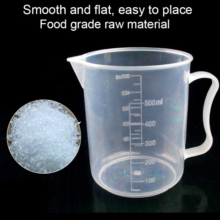 500ml Thin Section PP Plastic Flask Digital Measuring Cup Cylinder Scale Measure Glass Lab Laboratory Tools(Transparent) - Gadgets by PMC Jewellery | Online Shopping South Africa | PMC Jewellery