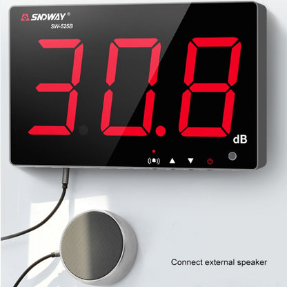 SNDWAY SW525B Wall-mounted DB Sound Level Meter Noise Tester with USB Data Storage Transfer & USB Communication - Light & Sound Meter by SNDWAY | Online Shopping South Africa | PMC Jewellery | Buy Now Pay Later Mobicred