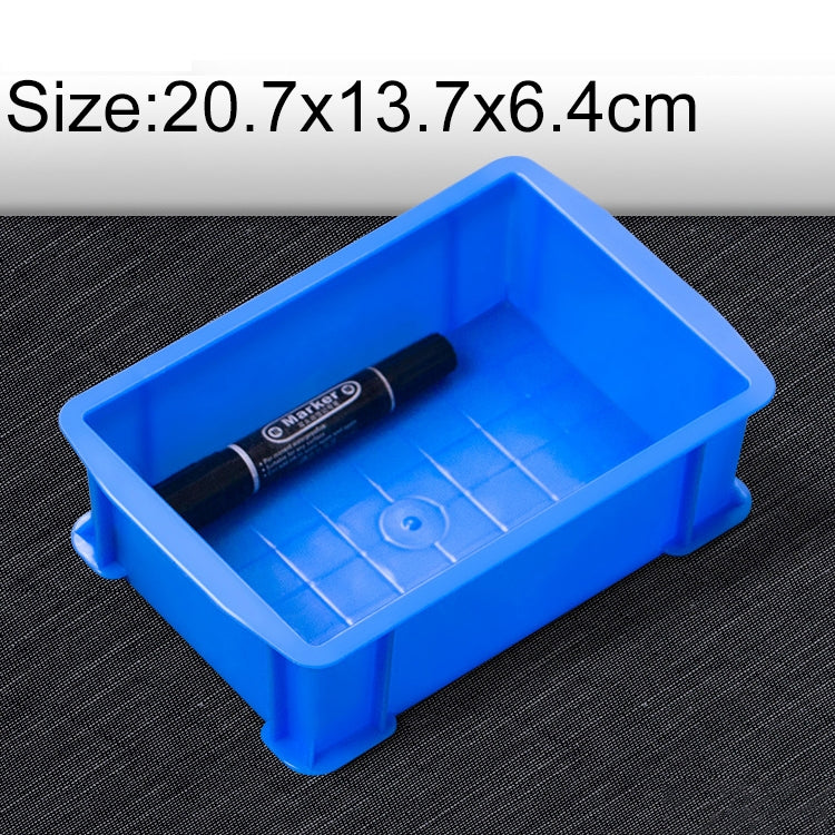 Thick Multi-function Material Box Brand New Flat Plastic Parts Box Tool Box, Size: 20.7cm x 13.7cm x 6.4cm(Blue) - Storage Bags & Boxes by PMC TechLife | Online Shopping South Africa | PMC TechLife | Buy Now Pay Later Mobicred