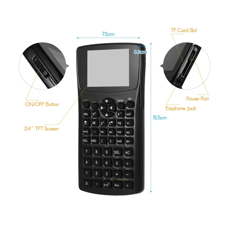 2.4 inch Display Screen Anti-peeping Scientific Calculator, Support Sound Recording / Radio / Music & Video Playing - Multimedia Player by PMC Jewellery | Online Shopping South Africa | PMC Jewellery | Buy Now Pay Later Mobicred