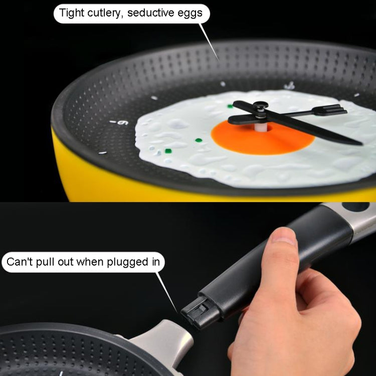 Fried Egg Pan Shape Creative Living Room Decorative Wall Clock (Blue) - Wall Clock by PMc TechLife | Online Shopping South Africa | PMc TechLife | Buy Now Pay Later Mobicred