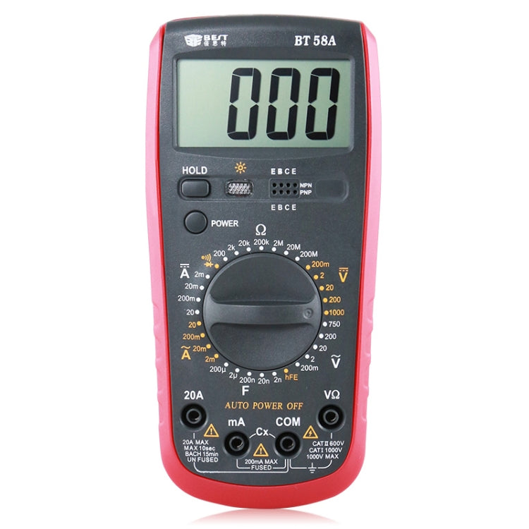 Repair Tools for Mobile & Tablet, BEST-58A Multi Function Digital Multimeter - Current & Voltage Tester by BEST | Online Shopping South Africa | PMC TechLife | Buy Now Pay Later Mobicred