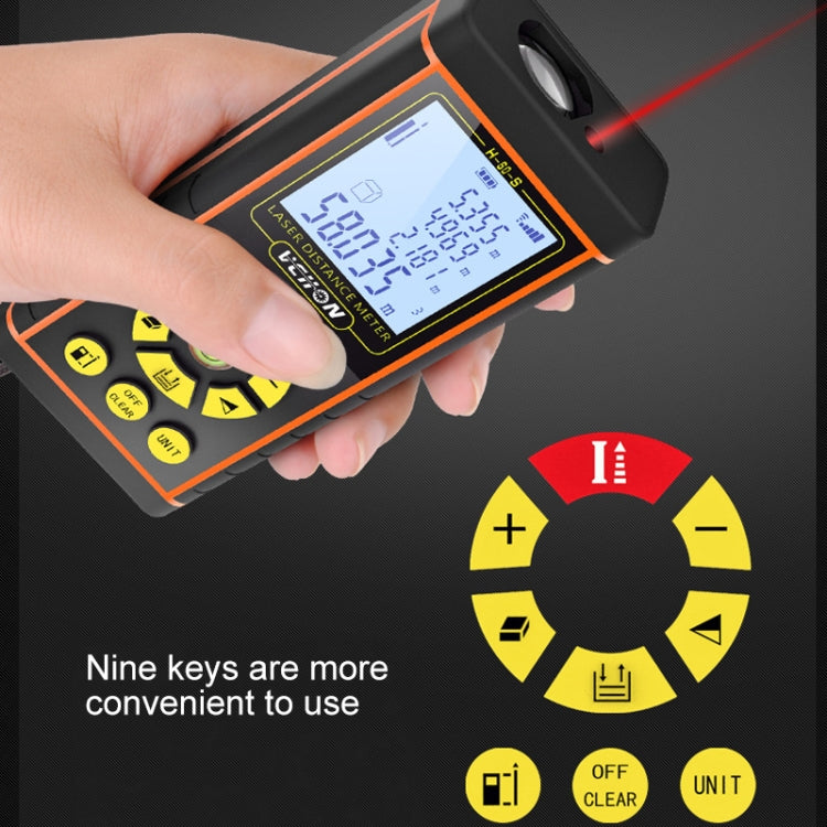 VCHON 100m Handheld Rechargeable Voice Laser Rangefinder High Precision Infrared Room Measuring Instrument Electronic Laser Ruler - Laser Rangefinder by PMC Jewellery | Online Shopping South Africa | PMC Jewellery | Buy Now Pay Later Mobicred