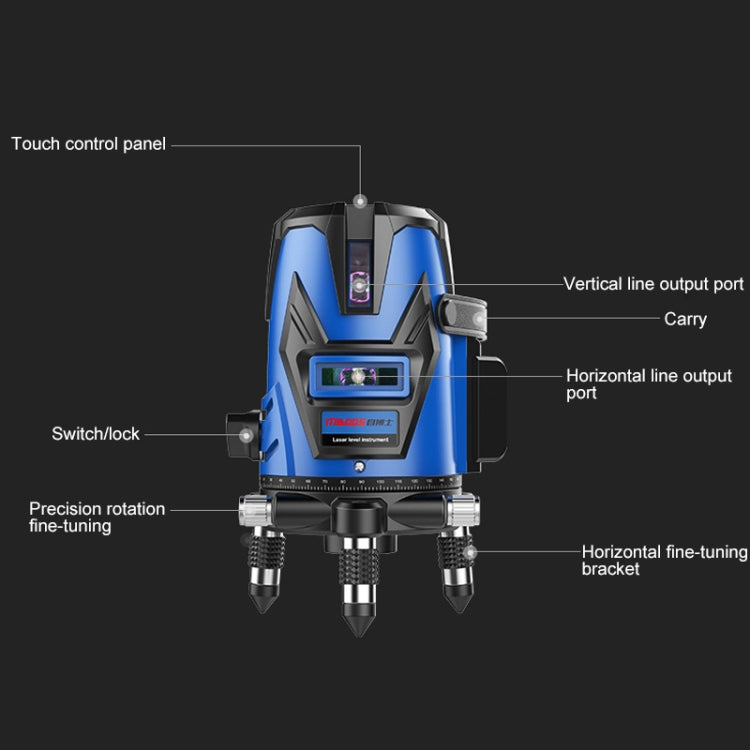 MBOOS Green Light 3 Line Outdoor Laser Level Instrument with Anti-drop Plastic Box & 1m Tripod - Laser Rangefinder by PMC Jewellery | Online Shopping South Africa | PMC Jewellery | Buy Now Pay Later Mobicred