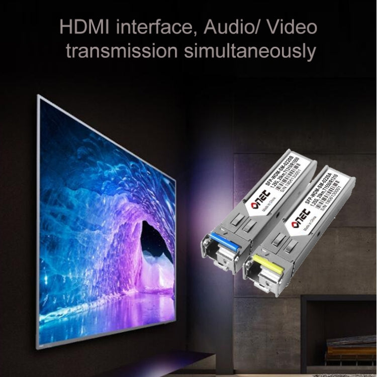 OPT882 HDMI Extender (Receiver & Sender) Fiber Optic Extender , Transmission Distance: 20KM (UK Plug) - Amplifier by PMC TechLife | Online Shopping South Africa | PMC TechLife | Buy Now Pay Later Mobicred