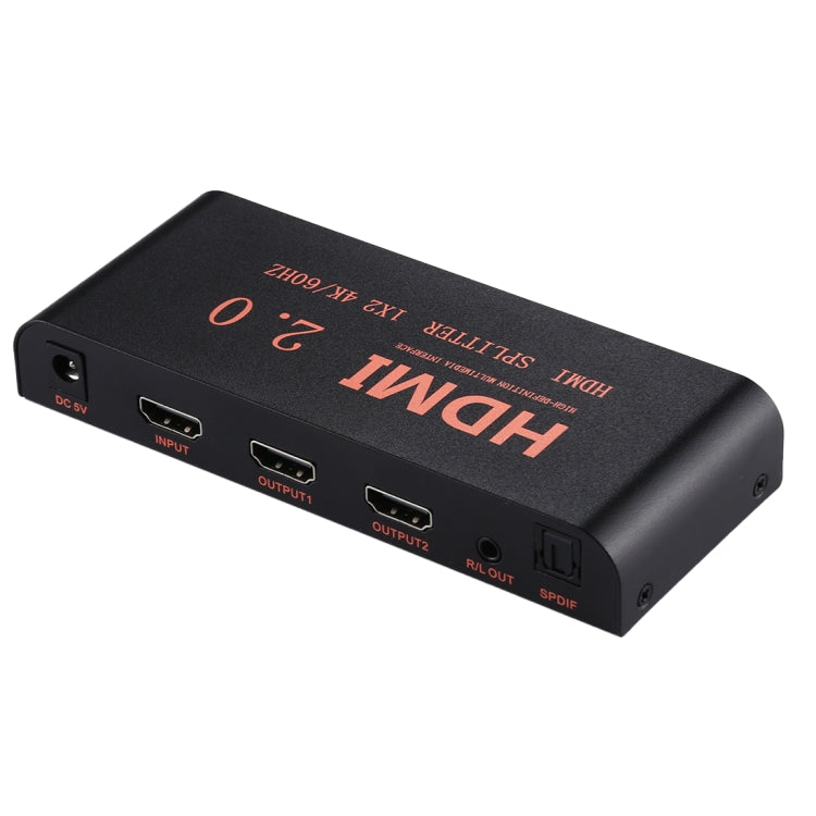 CY-041 1X2 HDMI 2.0 4K/60Hz Splitter, EU Plug - Splitter by PMC Jewellery | Online Shopping South Africa | PMC Jewellery | Buy Now Pay Later Mobicred