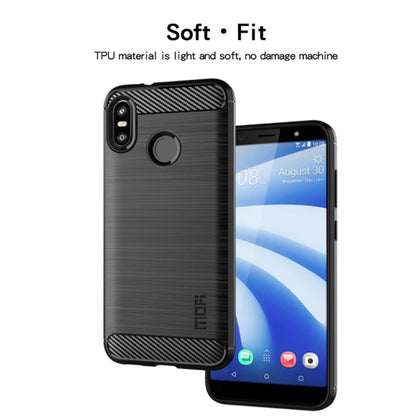 MOFI Brushed Texture Carbon Fiber Soft TPU Case for HTC U12 Life(Red) - HTC by MOFI | Online Shopping South Africa | PMC Jewellery | Buy Now Pay Later Mobicred