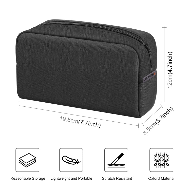 HAWEEL Electronics Organizer Storage Bag for Charger, Power Bank, Cables, Mouse, Earphones, Size: L(Black) - Digital Storage Bag by HAWEEL | Online Shopping South Africa | PMC Jewellery