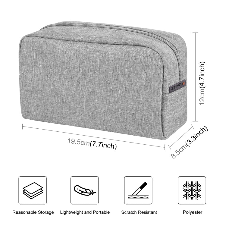 HAWEEL Electronics Organizer Storage Bag for Charger, Power Bank, Cables, Mouse, Earphones, Size: L(Grey) - Digital Storage Bag by HAWEEL | Online Shopping South Africa | PMC Jewellery | Buy Now Pay Later Mobicred