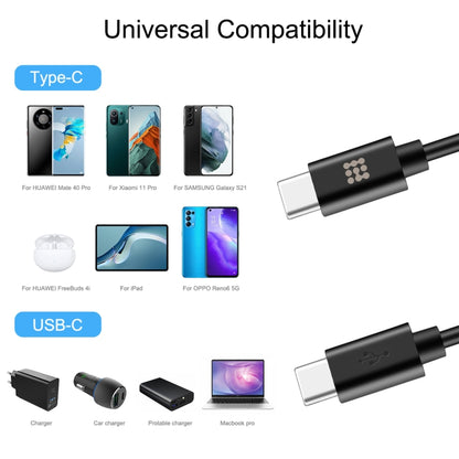 HAWEEL 1m 25W 3A Type-C / USB-C to Type-C / USB-C Fast Charging Data Cable with OTG - USB-C & Type-C Cable by PMC Jewellery | Online Shopping South Africa | PMC Jewellery | Buy Now Pay Later Mobicred