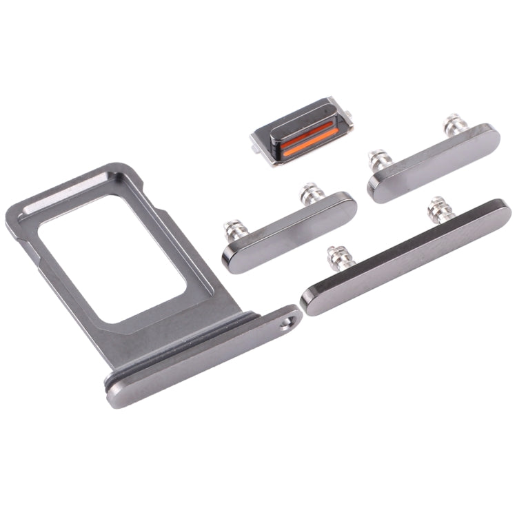 SIM Card Tray + SIM Card Tray + Side Keys for iPhone 12 Pro(Graphite) - Metal Parts by PMc TechLife | Online Shopping South Africa | PMc TechLife | Buy Now Pay Later Mobicred