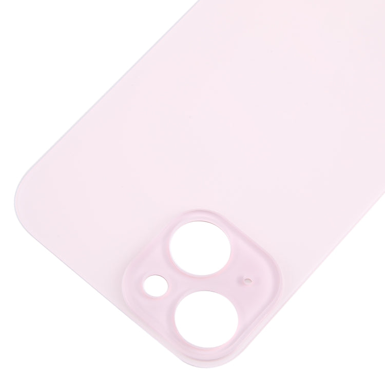 For iPhone 15 Easy Replacement Big Camera Hole Glass Back Battery Cover(Pink) - Back Cover by PMC Jewellery | Online Shopping South Africa | PMC Jewellery | Buy Now Pay Later Mobicred