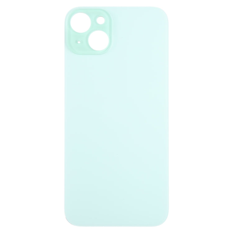 For iPhone 15 Plus Easy Replacement Big Camera Hole Glass Back Battery Cover(Green) - Back Cover by PMC Jewellery | Online Shopping South Africa | PMC Jewellery | Buy Now Pay Later Mobicred