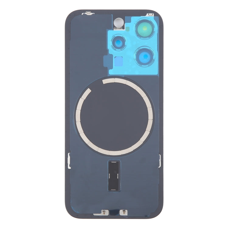 For iPhone 15 Pro Battery Back Cover with Camera Lens Cover + MagSafe Magnet(Black) - free shipping - PMC TechLife - Order now!